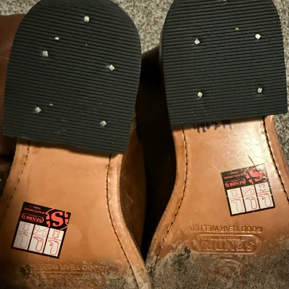 Sandro-Leather boots w/brass studs. Size 7 mid-calf. Made in Spain, only worn 2x - Picture 4 of 4